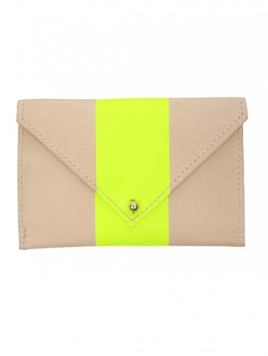Clare Vivier La Pochette | Neon Yellow