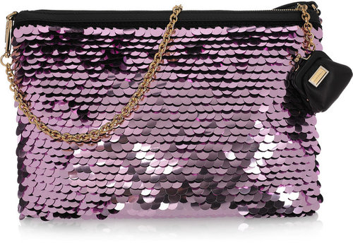 Dolce & Gabbana Metallic paillette-embellished clutch