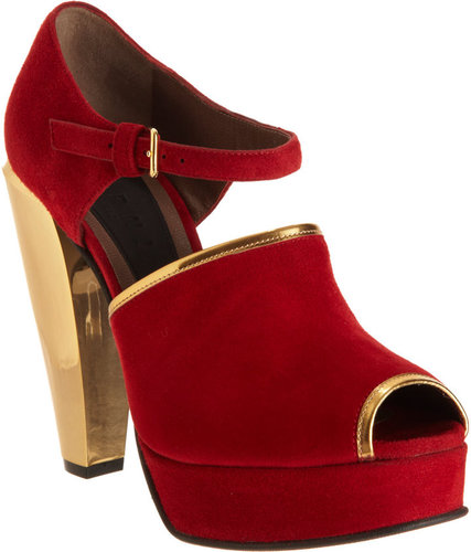 Marni Metallic Heel Sandal