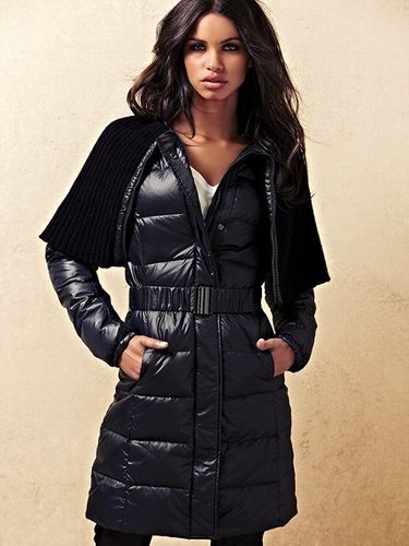Knit-collar Puffer Jacket