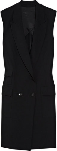 Alexander Wang Sleeveless double-breasted crepe blazer