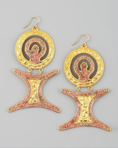 Devon Leigh Gold Statement Earrings