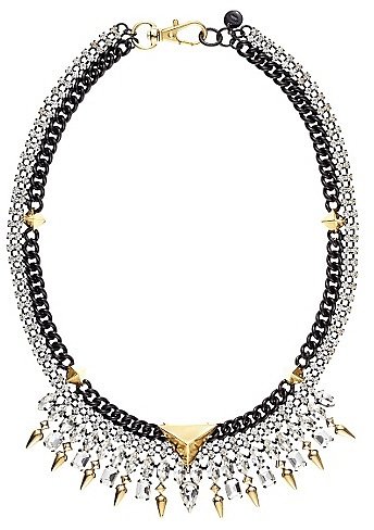 Rhinestone Spike Collar