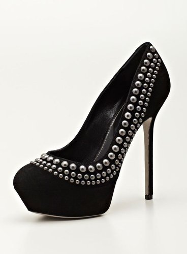 SERGIO ROSSI Nero Suede Platform Pump