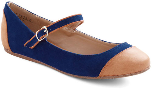 Dance Break Flat in Cobalt