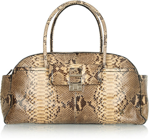 Lanvin JL Large python bowling bag