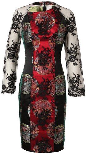 Huishan Zhang Intricate silk lace dress