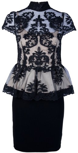 Alice+Olivia peplum lace top