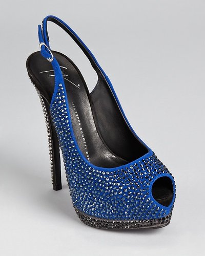 Giuseppe Zanotti Slingbacks - Sharon Crystal Open Toe