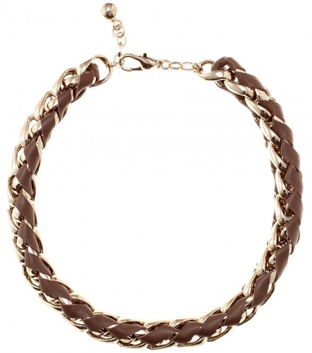Chloé LEATHER WOVEN CHAIN-LINK NECKLACE