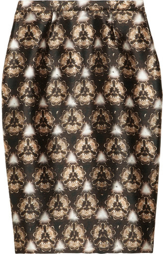 Prabal Gurung Printed wool-blend pencil skirt