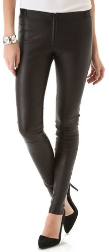 Alice + olivia Front Zip Leather Leggings