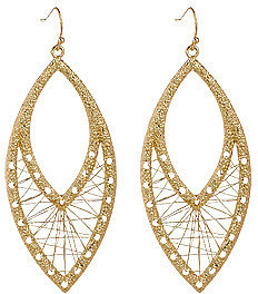 Blu Bijoux Gold Wire Weave Earrings