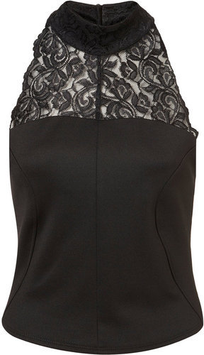 Lace High Neck Top