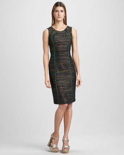 David Meister Piped Dress