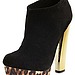 Sueded Disco Leopard Heel Bootie