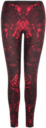 Amaranth Victorian Lace Leggings