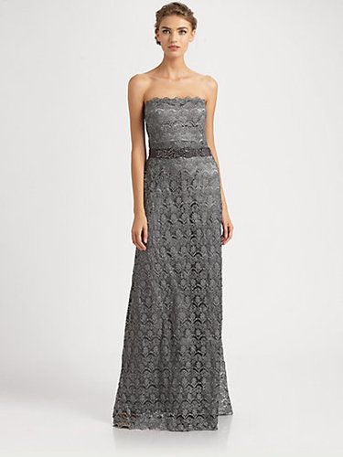 Teri Jon Strapless Lace Gown