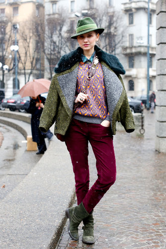 Mixed prints and cozy texture made this layered look pop.
Mixed prints and cozy texture made this layered look pop.