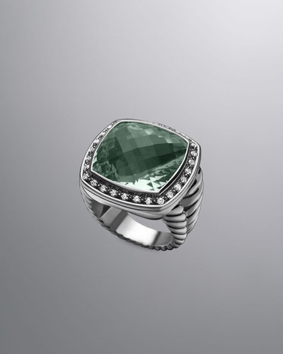 David Yurman Moonlight Ice Ring, Prasiolite, 17mm