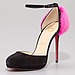 Christian Louboutin Crazy Fur Suede Red Sole Pump