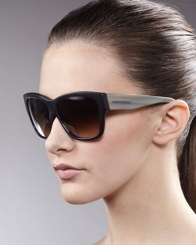 Alexander McQueen Contrast-Arm Sunglasses