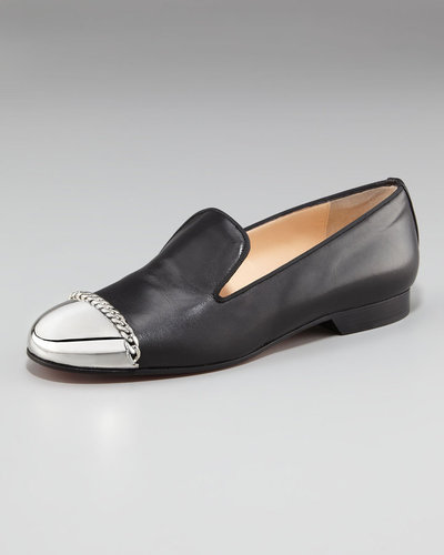 Christian Louboutin Rollergirl Metal-Capped Flat Loafer