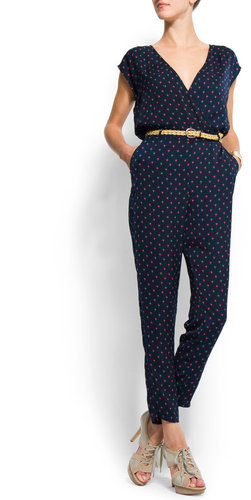 Print flower jumpsuit