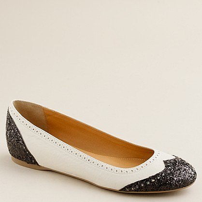 Glitter oxford ballet flats