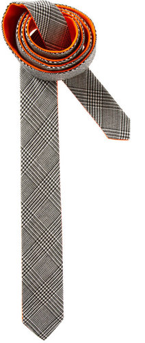 ASOS Check Tie With Orange Contrast