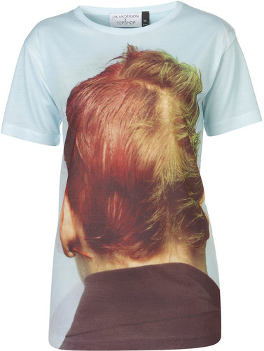 **Back of Head Print Tee by J.W. Anderson for Topshop