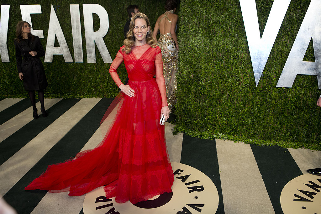 Hilary Swank arrived at the Vanity Fair Oscar party.
Hilary Swank arrived at the Vanity Fair Oscar party.