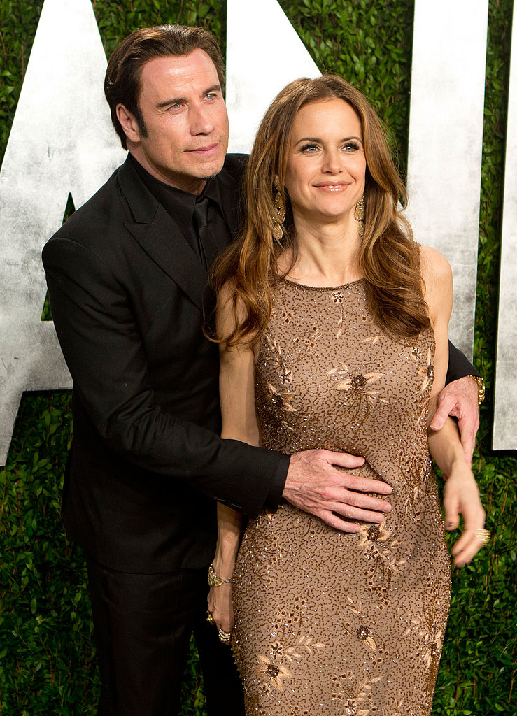 John Travolta embraced wife Kelly Preston on the red carpet.
John Travolta embraced wife Kelly Preston on the red carpet.