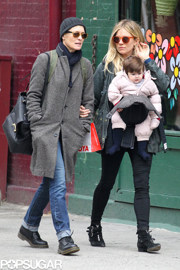 Sienna Miller carried daughter Marlowe Sturridge for a day of shopping with pal Robin Wright in NYC. Sienna Miller carried daughter Marlowe Sturridge for a day of shopping with pal Robin Wright in NYC.