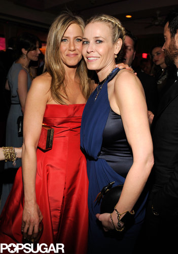 Jennifer Aniston met up with her pal Chelsea Handler.
Jennifer Aniston met up with her pal Chelsea Handler.