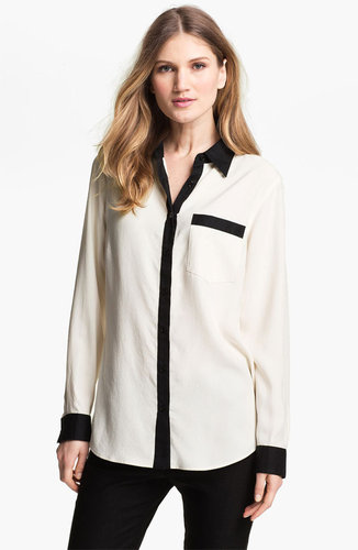 Black trim blouses