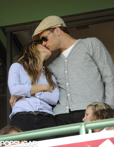 Tom Brady and Gisele Bündchen kissed during the Fenway Park 100th anniversary celebration in Boston in April 2012.
Tom Brady and Gisele Bündchen kissed during the Fenway Park 100th anniversary celebration in Boston in April 2012.