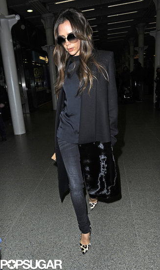 Victoria Beckham arrived back in London.
Victoria Beckham arrived back in London.