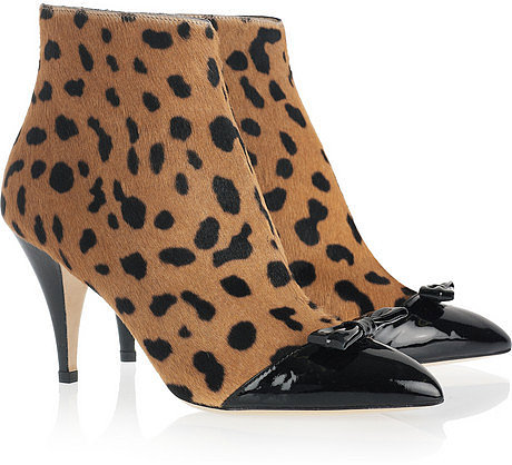 Charlotte Olympia Myrtle calf hair ankle boots