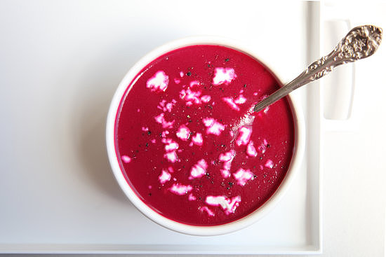 Roasted Beet and Garlic Soup With Chèvre Roasted Beet and Garlic Soup With Chèvre