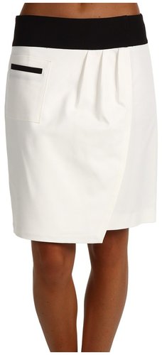 Anne Klein - Double Weave Faux Wrap Skirt