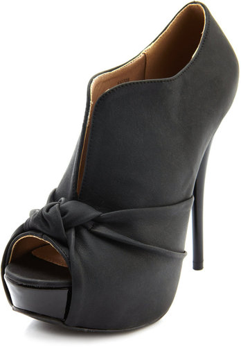 Knot Front Leatherette Bootie