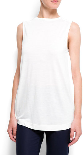 Chiffon back t-shirt