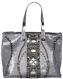 Karen Millen Gj136 Soft Beach Bag Pewter