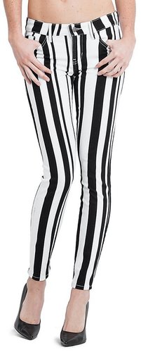 Brittney Striped Denim Leggings