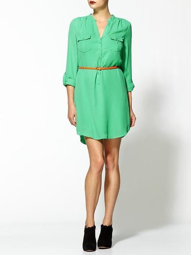 Boundary & Co. Mint Belted Shirt Dress