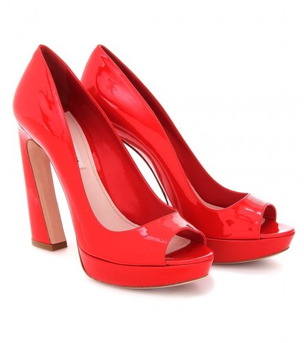 Miu Miu PATENT LEATHER PEEP TOES