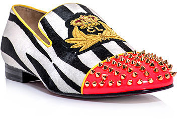 Christian Louboutin Harvanana zebra ponyskin loafer