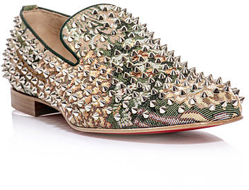 Christian Louboutin Rollerboy spiked tapestry loafer