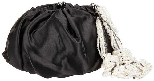 Betsey Johnson Handbags Pearl Chain: Shoulder bag, Black 1 ea